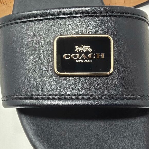 Coach Tullie Leather Platform Strap Sandal Black Women's Size 6.5 CR884 - Picture 8 of 16